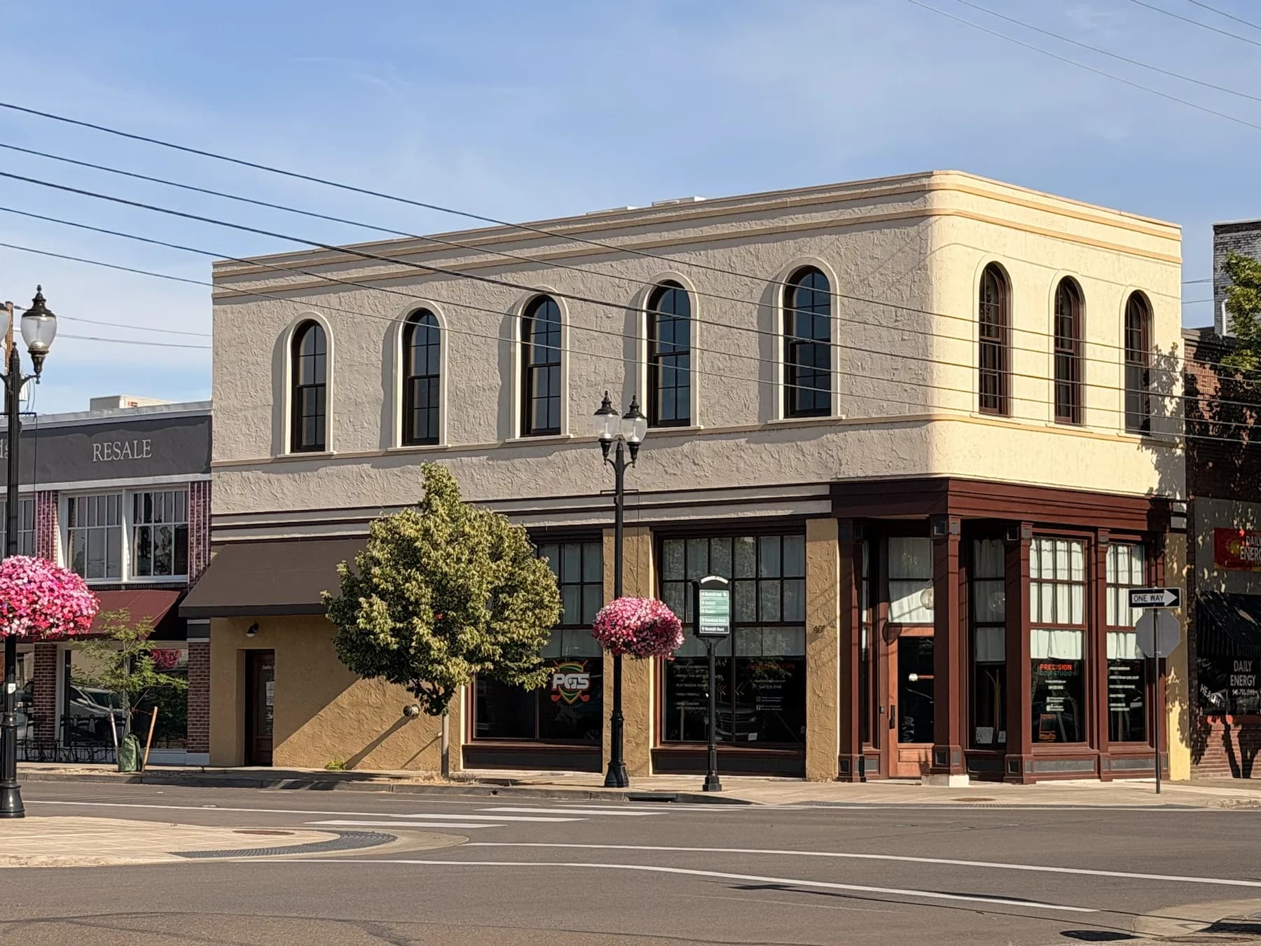 Exterior of the restored Monteith Square building in downtown Albany